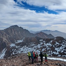 Mighty Toubkal is the dominant mountain in the background